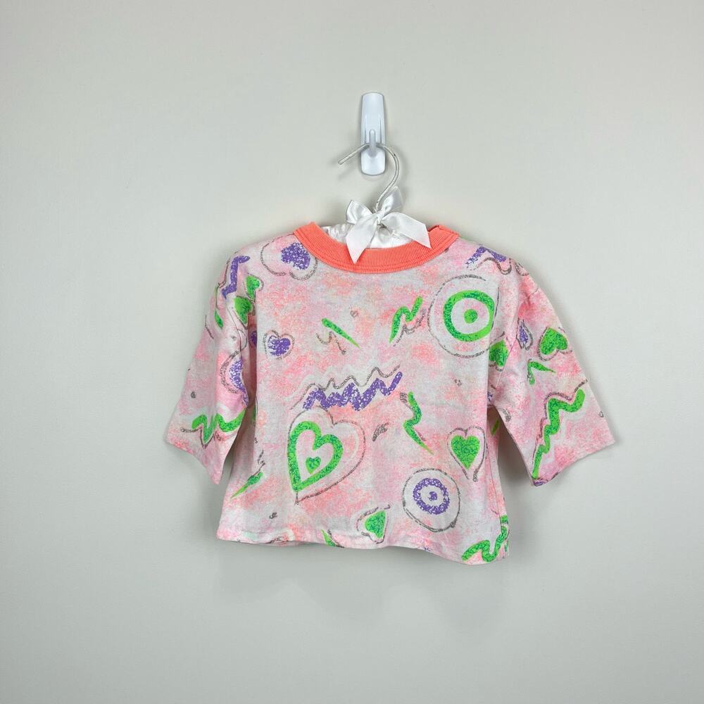 Vintage Girls Scribble Glitter Tee 3T USA
